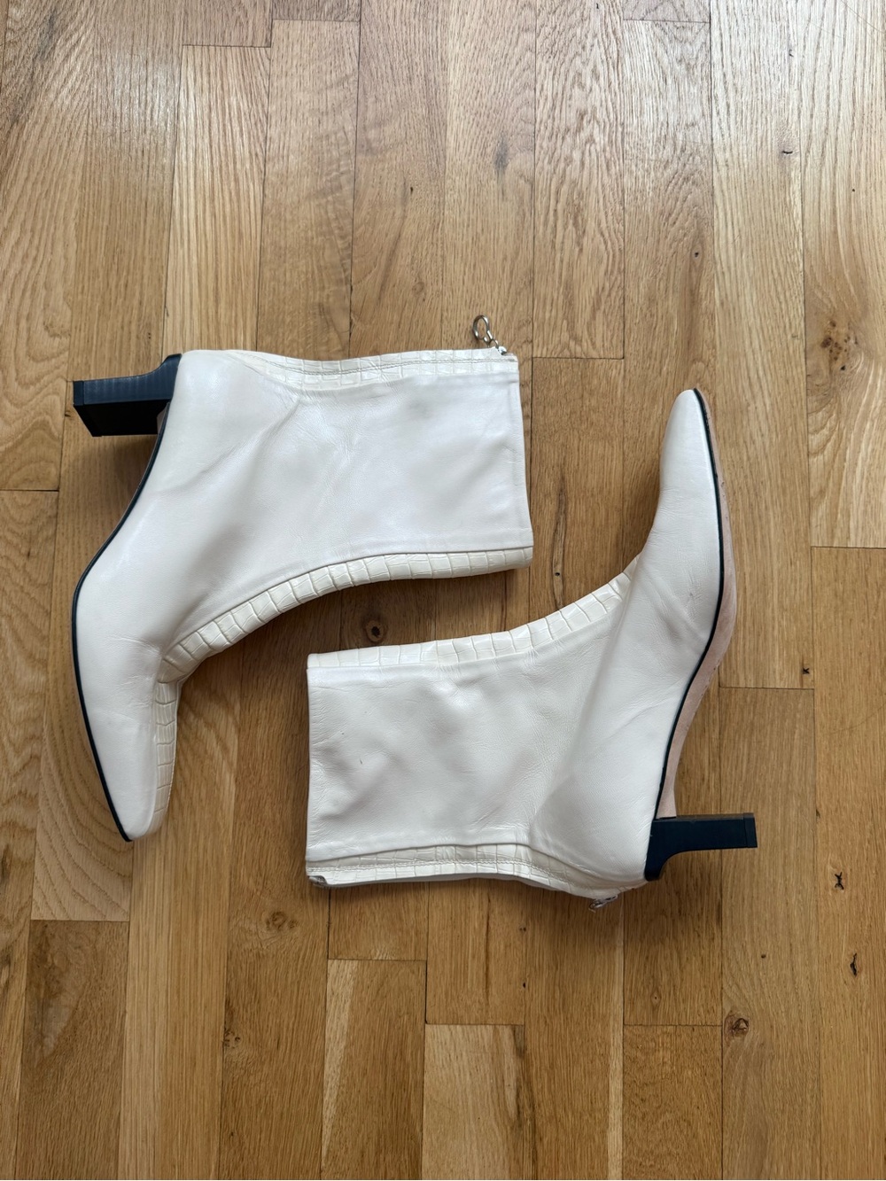 Aeyde White Crocodile Boots- size 40